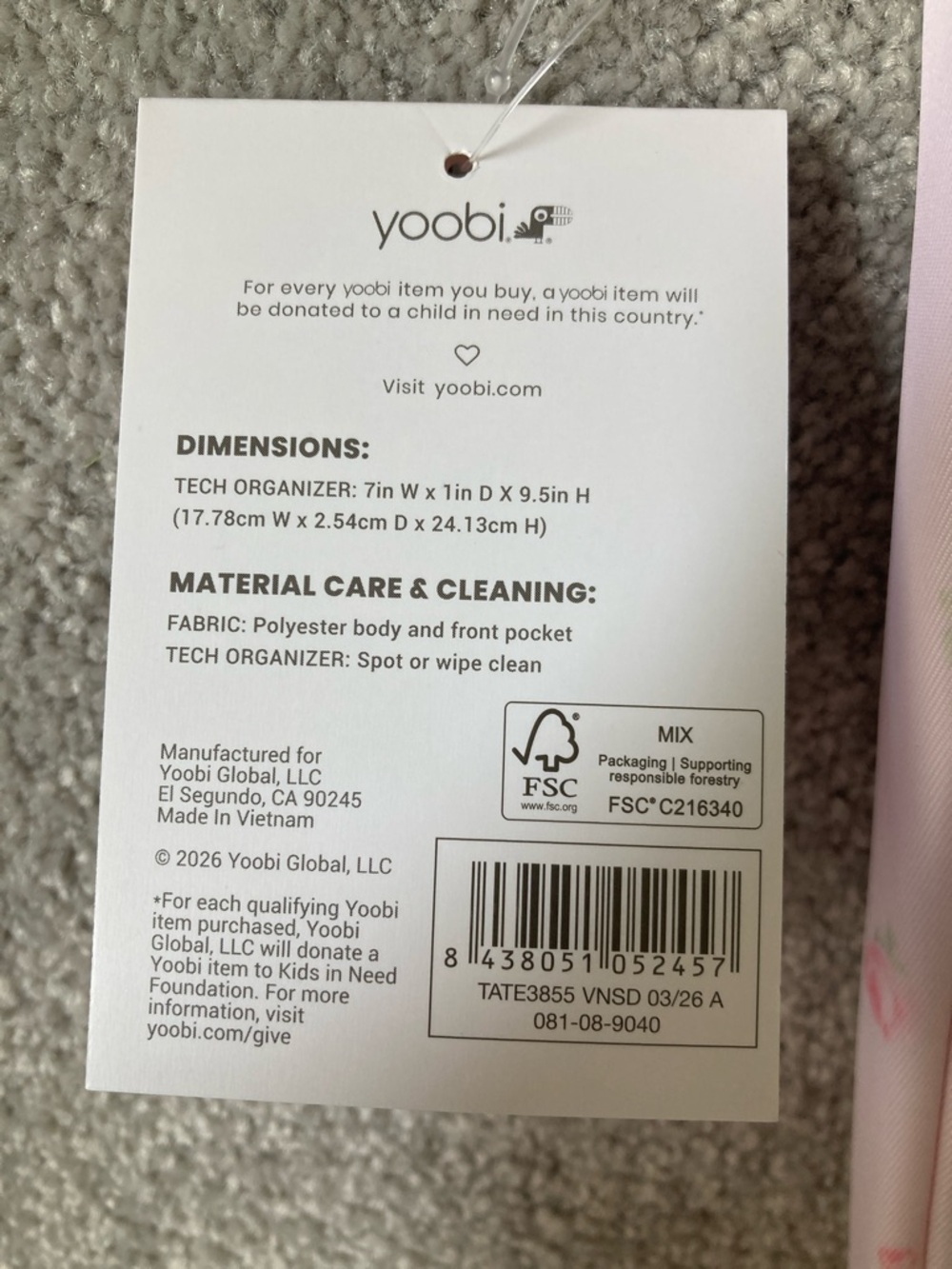 IN-HAND | LoveShackFancy x Target Yoobi Blooming Heirloom Ditsy Tech Organizer - Picture 7 of 7